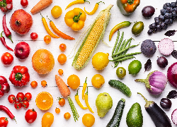 Kolorowe, Owoce, Warzywa, Deski