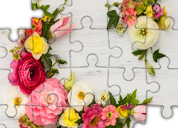 Różnokolorowe, Kwiaty, Jaskry