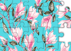 Różowe, Magnolie, 2D