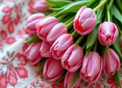 Różowe, Nierozkwitnięte, Tulipany