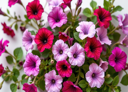 Różowe, Petunie