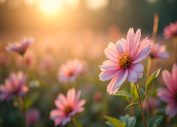 Różowy, Rozkwitnięty, Kwiat