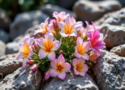 Kępka, Kolorowe, Kwiaty, Kamienie, Grafika AI