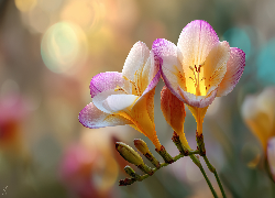 Frezje, Kwiaty, Grafika AI