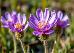 Fioletowe, Kwiaty, Rozkwitające