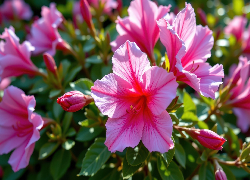 Hibiskus, Różowe, Kwiaty