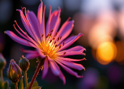 Różowy, Kwiat, Pąki, Makro