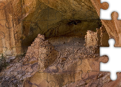 Skała, Comb Ridge, Ruiny Butler Wash, Utah, Stany Zjednoczone