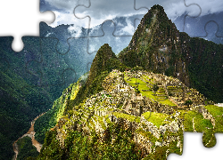 Góry, Ruiny, Machu Picchu, Andy Peruwiańskie, Szczyt Huayna Picchu, Peru