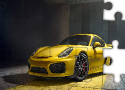 Żółte, Porsche Cayman GT4, 2015