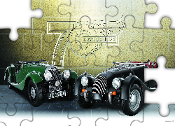 Samochody, Morgan 4/4 70th Anniversary Edition, 2006, Ściana, Logo