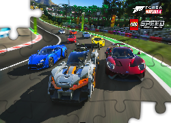 Gra, Forza Horizon 4, LEGO Speed Champions, Tor, Wyścig, Plakat