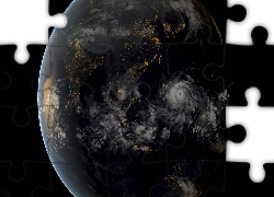 Planeta, Ziemia, Zdjęcie satelitarne, Tajfun Haiyan, Filipiny