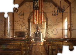 Far Cry 5, Flaga, Kościół, Ławki, Wnętrze