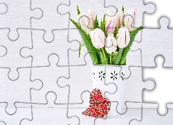 Tulipany, Doniczka, Serce