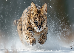 Serwal, Śnieg, Grafika AI