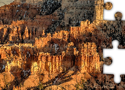 Stany Zjednoczone, Utah, Park Narodowy Bryce Canyon, Kanion, Skały