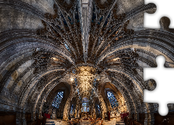 Wnętrze, Kościół, Katedra York Minster, Sklepienie, Panorama sferyczna, York, Anglia