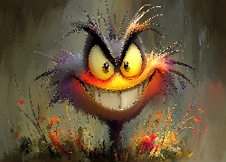 Stworek, Uśmiech, Grafika AI