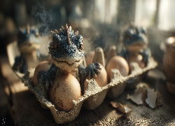 Smok, Jajka, Grafika AI