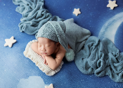 Dziecko, Śpiące, Niemowlę, Czapeczka, Kocyk