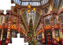 Święta, Pasaż handlowy, Londyn, Anglia Boże Narodzenie