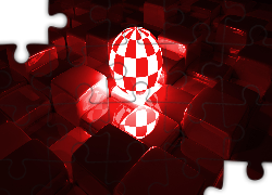 Kula, Czerwono-biała, Grafika 3D