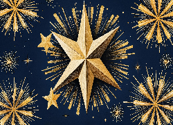 Gwiazdy, Złote, Świecące