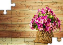 Sztuczne, Różowe, Kwiatki, Worek