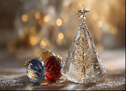 Boże Narodzenie, Bombki, Grafika AI