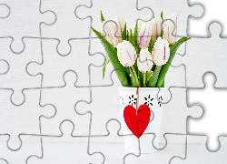 Tulipany, Doniczka, Serce, Zawieszka