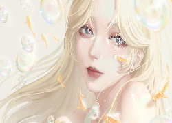 Grafika, Dziewczyna, Blondynka