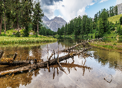 Góry, Rzeka, Zielone, Drzewa