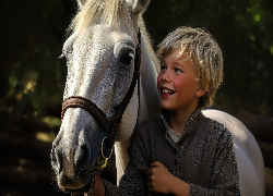 Chłopiec, Koń, Uzda