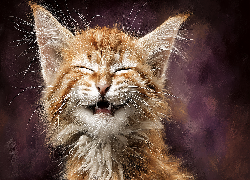 Kot, Uśmiech, Śmieszne, Grafika AI