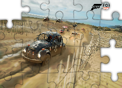 Forza Horizon 4, Volkswagen Beetle, Wyścig, Piasek, Płot, Trasa