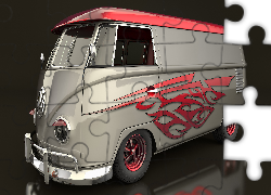 Volkswagen T1, 1950, Zabytkowy, 3D