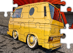 Żółty, Volkswagen T3 Transporter, 3D