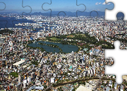 Fukuoka, Japonia, Panorama, Miasto