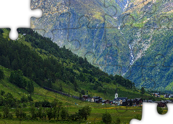 Szwajcaria, Góry Alpy Lepontyńskie, Dolina, Wioska Ulrichen