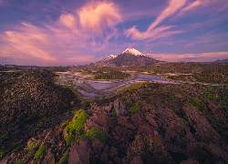 Chile, Park Narodowy Lauca, Góry, Wulkan, Parinacota, Skały