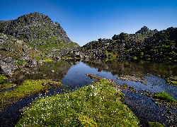 Góry, Jezioro, Roślinność, Skały