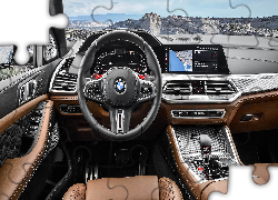 BMW X5 M Competition, Wnętrze, Kokpit, Kierownica