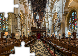 Kościół, Katedra Chrystusa, Wnętrze, Organy, Oxford, Anglia