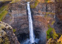 Wodospad, Haifoss, Skały, Islandia