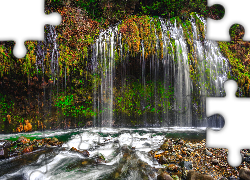 Wodospad Mossbrae Falls, Kamienie, Stan Kalifornia, Stany Zjednoczone