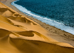 Brzeg, Plaża, Wydmy, Morze, Grafika