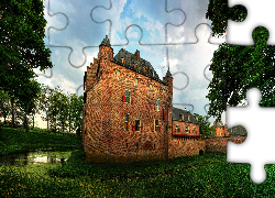 Holandia, Arnhem, Zamek Doorwerth Castle, Rzeka Ren