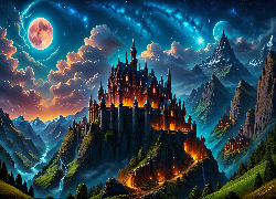 Zamek, Góry, Planety, Fantasy