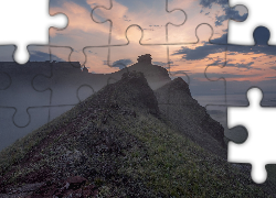 Poranek, Góry, Mgła, Skały